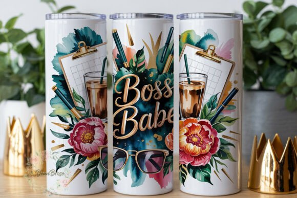 Boss Babe Floral Graphics and Tumbler Wraps Review