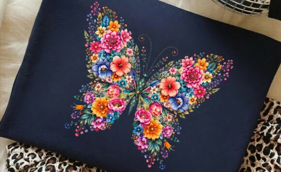 Comfort Colors Floral Butterfly Shirt Graphics and T-Shirt Designs