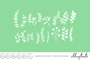 Fern and Wol Flowers SVG Cut File for Graphics and Crafts