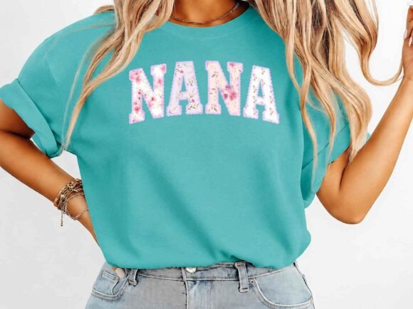 NANA Floral Typography T-Shirt Design Graphics