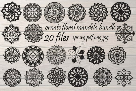 Ornate Floral Mandala Bundle Graphics for Handmade Sellers