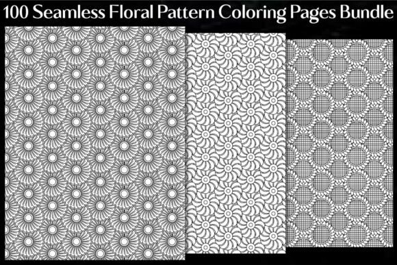 Seamless Floral Pattern Coloring Pages