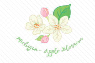 State Flower Michigan Apple Blossom for Crafts and State Flowers