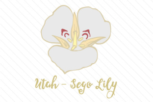 State Flower Utah Sego Lily for Crafts & State Flowers Branding