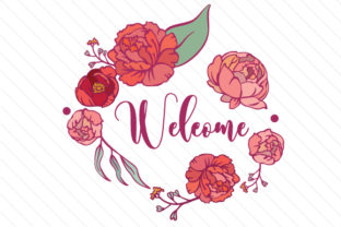 Welcome with Flowers - A Crafts Door Sign for Local Businesses